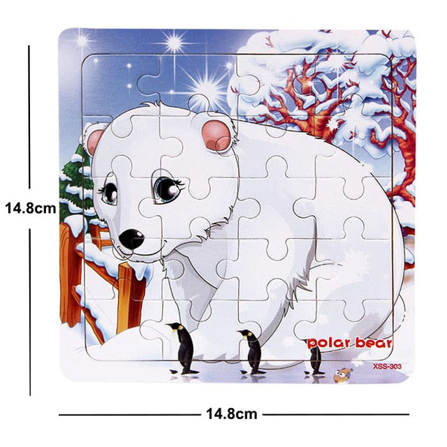 38 Style Cartoon Wooden Puzzle