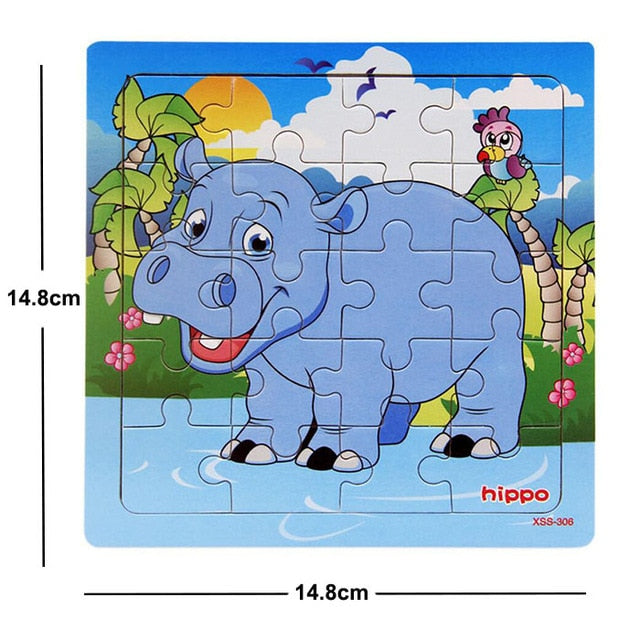 38 Style Cartoon Wooden Puzzle