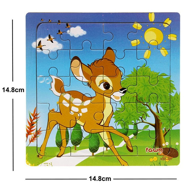 38 Style Cartoon Wooden Puzzle