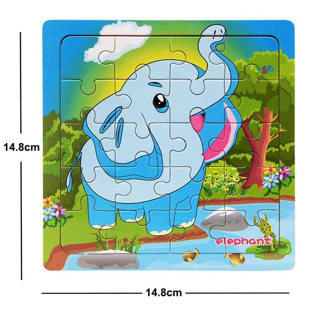 38 Style Cartoon Wooden Puzzle