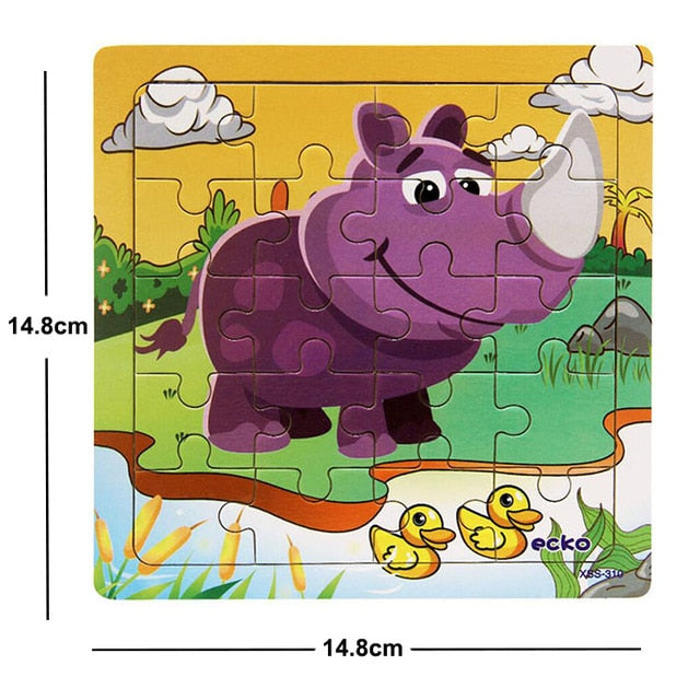 38 Style Cartoon Wooden Puzzle