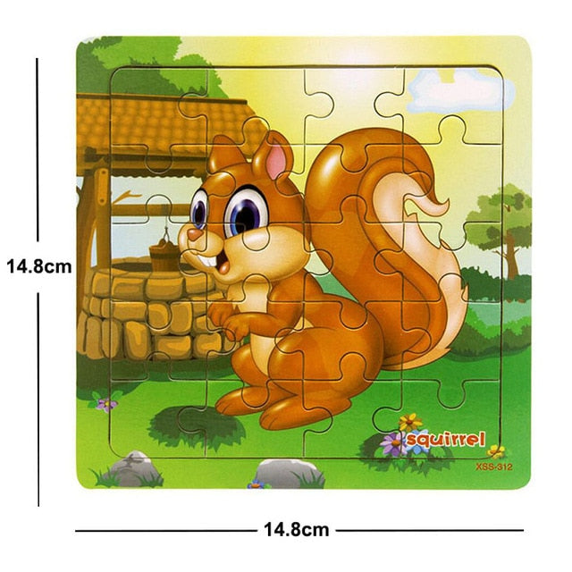 38 Style Cartoon Wooden Puzzle