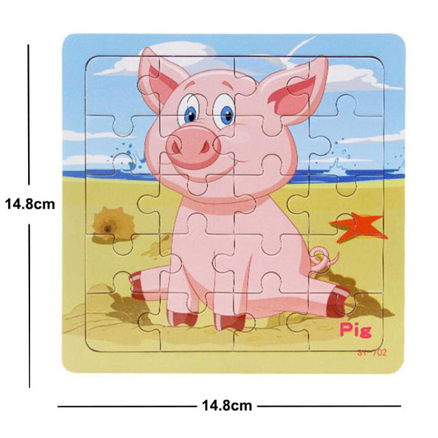 38 Style Cartoon Wooden Puzzle
