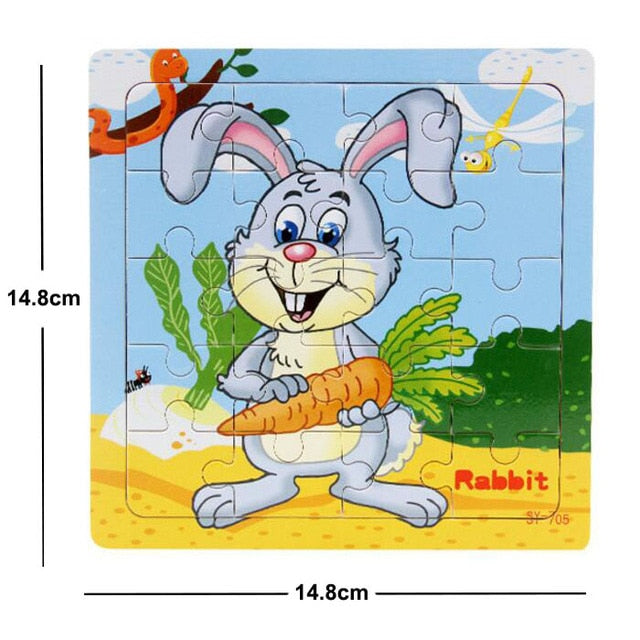 38 Style Cartoon Wooden Puzzle