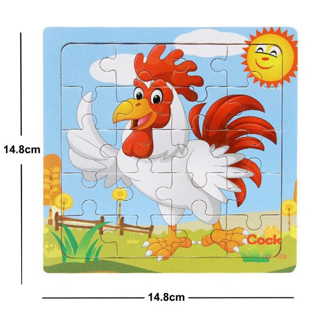 38 Style Cartoon Wooden Puzzle