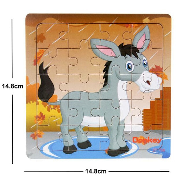38 Style Cartoon Wooden Puzzle