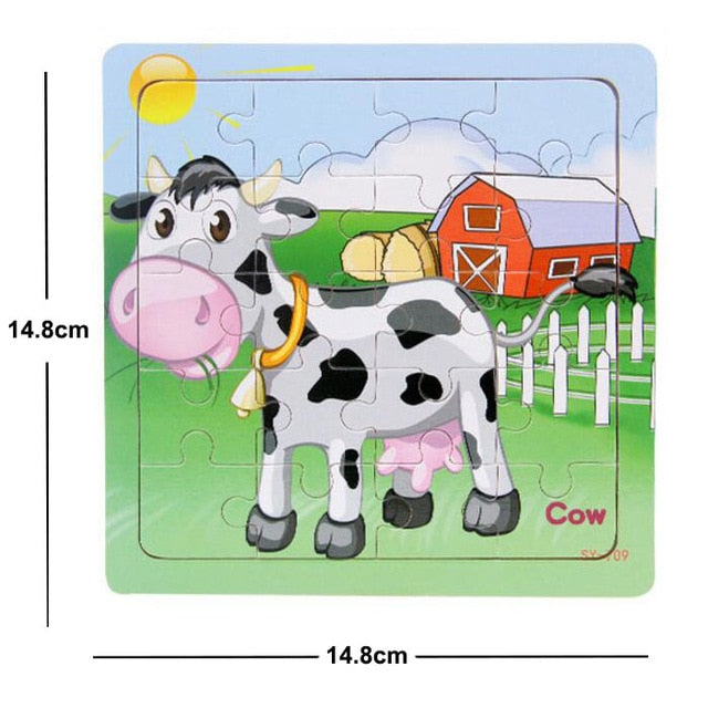 38 Style Cartoon Wooden Puzzle