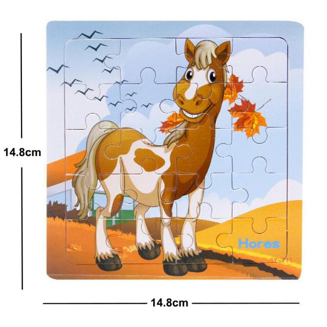 38 Style Cartoon Wooden Puzzle
