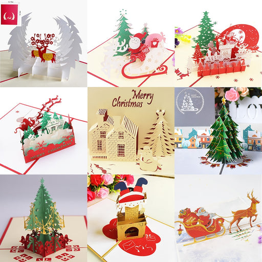3D  Christmas Greeting Cards