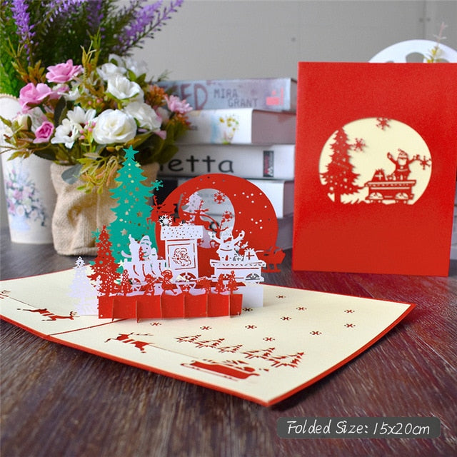 3D  Christmas Greeting Cards