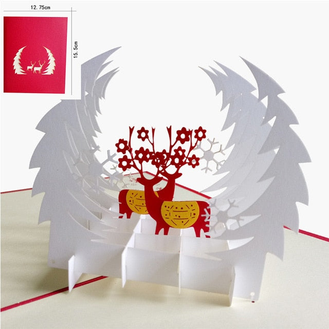 3D  Christmas Greeting Cards