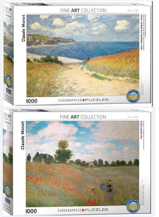2 puzzles 1000 pcs Eurographics Puzzles - Art Collection By Claude Monet