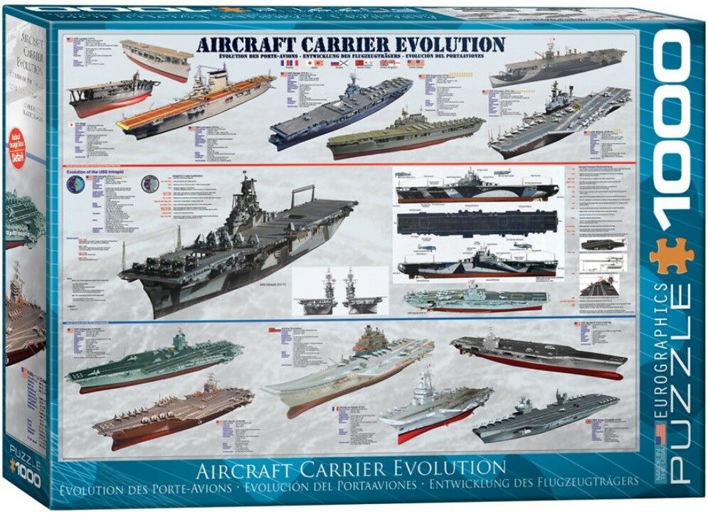 Eurographics jigsaw puzzle 1000 Air craft carier evolution