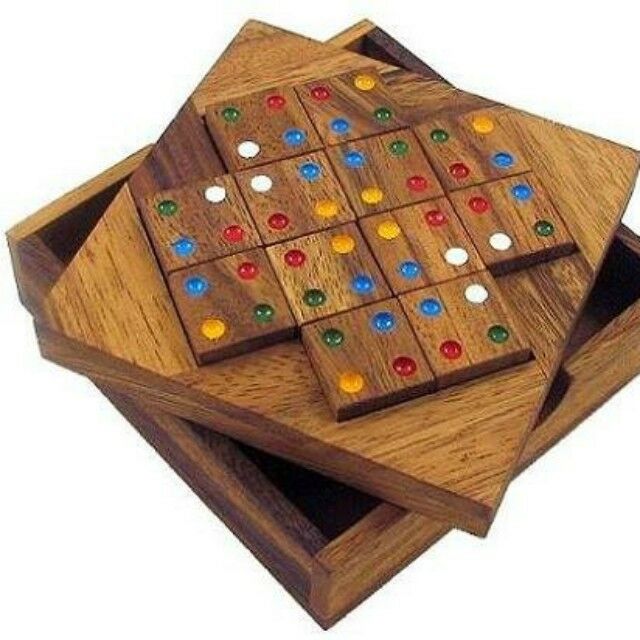 Color Match 12 Pcs - Wooden 3D Logic Wood Brain Teaser Puzzle