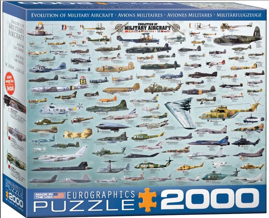 New! Eurographics jigsaw puzzle 2000 pc Evolution Of Military Aircraft