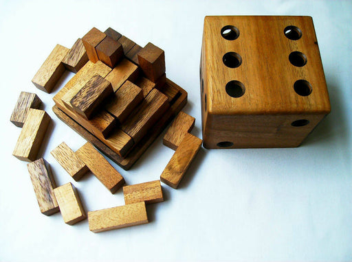3D Cube Z puzzle- Wooden 3D Logic Wood Brain Teaser Puzzle