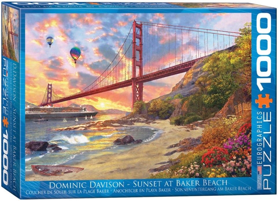 Eurographics jigsaw puzzle 1000 Sunset At baker Beach by Dominic Davison