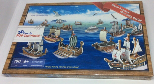 3D puzzle Pop Up World Famous Mini Ship Series (16 Types) Education DIY