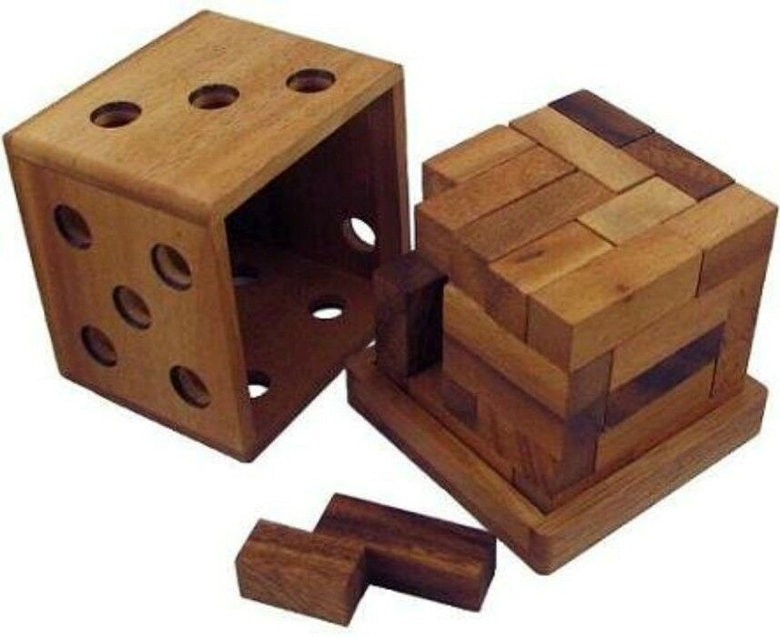 5+1 total 6 wooden puzzles Wooden 3D Logic Brain Teaser Puzzle