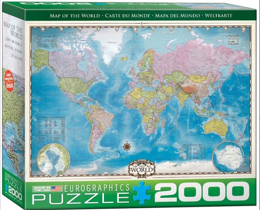 New! Eurographics jigsaw puzzle 2000 pc Map Of The World