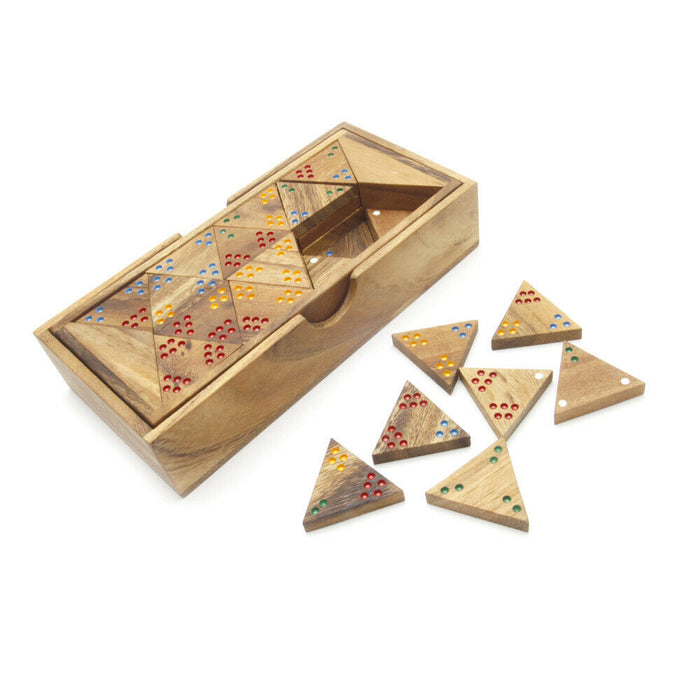 Tri Domino - Wooden 3D Logic Wood Brain Teaser Puzzle