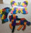3 sets Dolphin & Butterfly & Hourse Wooden ABC Numbers Puzzle For Kids