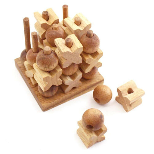 3D Tik Tak Toe - Wooden 3D Logic Wood Brain Teaser Puzzle