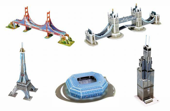 3D puzzle Pop Up World Famous Mini Architechture Series 1 Education present DIY