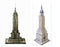 2 pcs 3D puzzles Chrysler Building + Empire State Building Education DIY