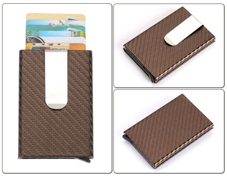 Metal Wallet money Clip for credit cards RFID Blocker + Smart Multi Tool