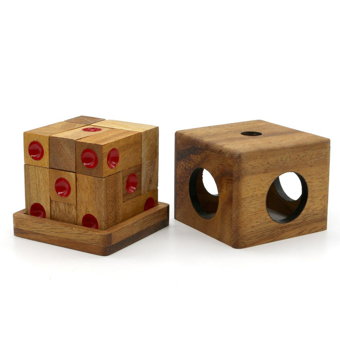 Domino Dice puzzle- Wooden 3D Logic Wood Brain Teaser Puzzle very difficult