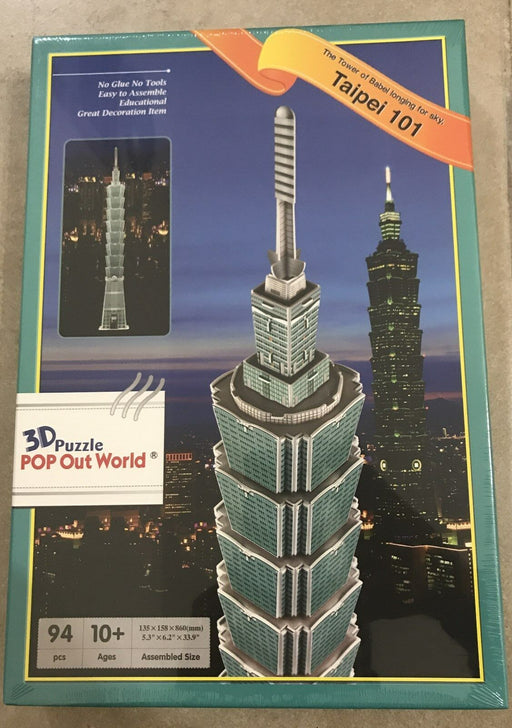 3D puzzle Pop Up World Taipei 101 - Taiwan Education tool present DIY