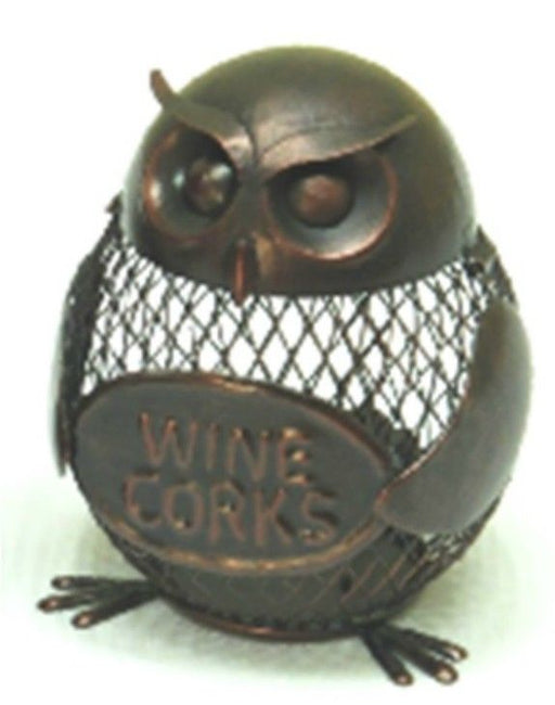 Wine Owl Cork Holder collector Metal Modern Rack design Bar Kitchen Gift