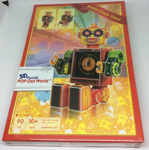 3D puzzle Pop Up Robot Clock - Tibot Educational tool great for present DIY