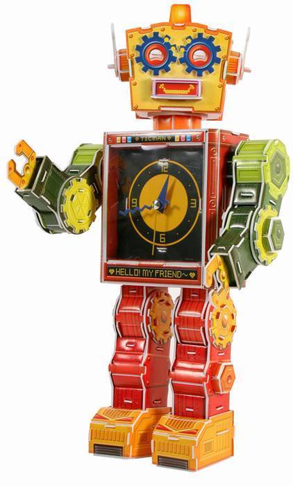 3D puzzle Pop Up Robot Clock - Tibot Educational tool great for present DIY