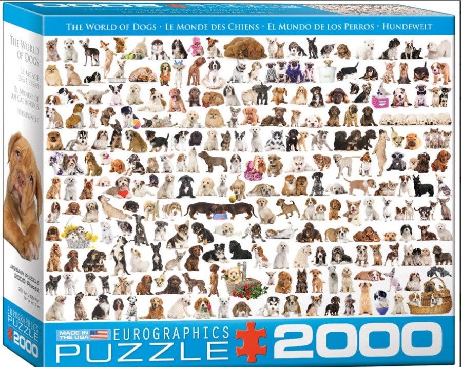 New! Eurographics jigsaw puzzle 2000 pc The World Of Dogs