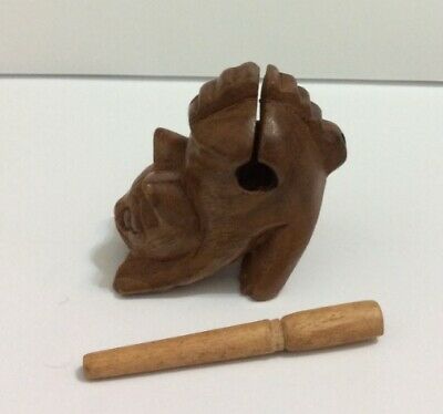 Cat Hand Carved Wooden Figuire For Decor