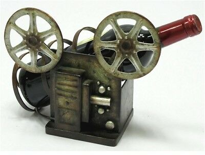 Wine Bottle Holder Metal Movie Camera Modern Rack design Bar Kitchen Gift