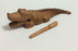 Crocodile Hand Carved Wooden Figuire For Decor