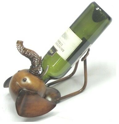 Wine Bottle Holder Metal Elephant Modern Rack design Bar Kitchen Home Gift