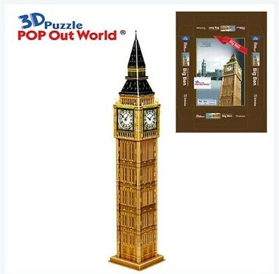 3D puzzle Pop Up World Big Ben with 2 clocks Education tool present DIY