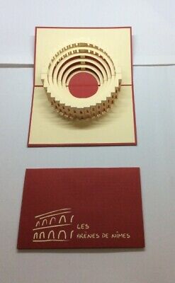 Colosseum Architecture Red Color 3D Paper Pop Up Art special present