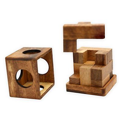 Enigma puzzle- Wooden 3D Logic Wood Brain Teaser Puzzle