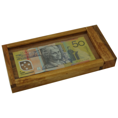 ATM Puzzle EU money - Wooden 3D Logic Wood Brain Teaser Puzzle for Euro money