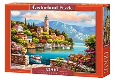 Castorland jigsaw puzzle 2000 Village Clock Tower