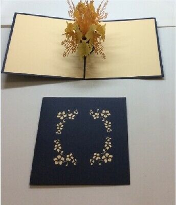 Big TreeFlower Blue Color 3D Paper Pop Up Art special present