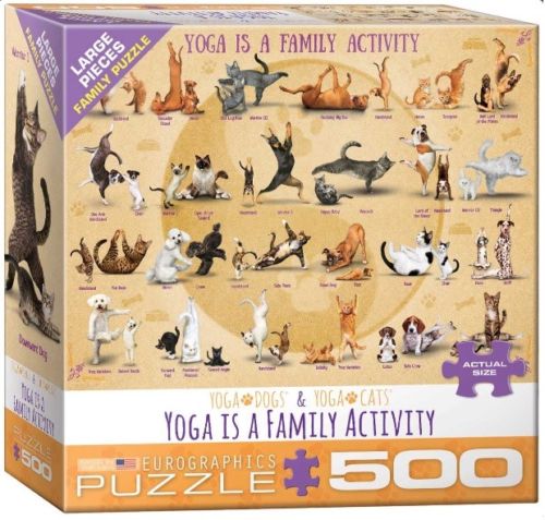 Eurographics jigsaw puzzle 500 pc yoga is a family activity