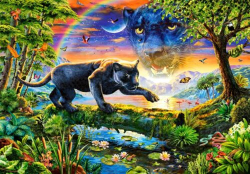 Castorland jigsaw puzzle 1500 Panther Twilight